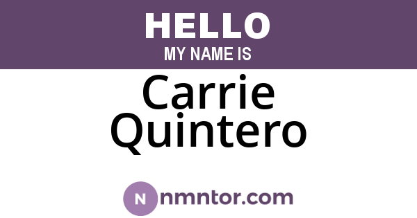 Carrie Quintero