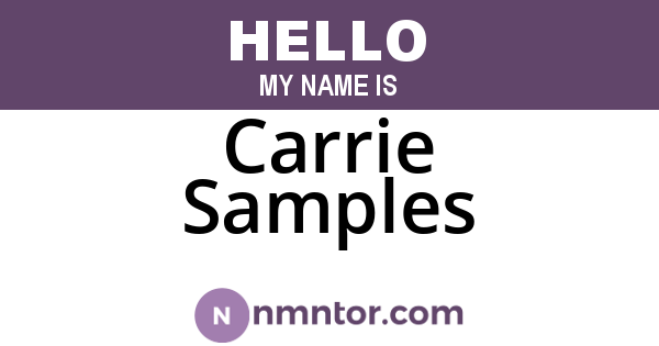 Carrie Samples
