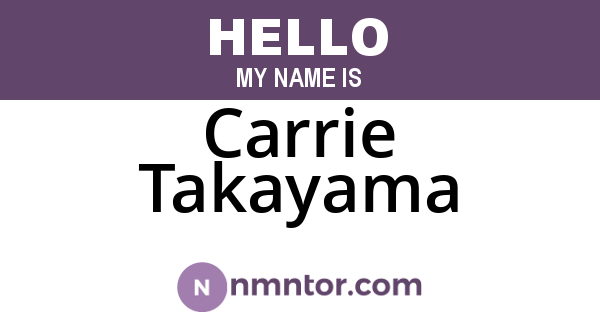 Carrie Takayama