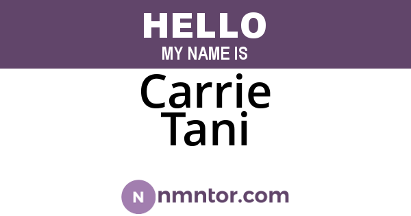 Carrie Tani