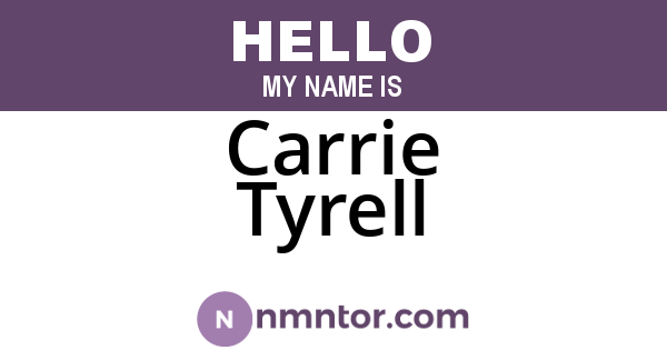 Carrie Tyrell