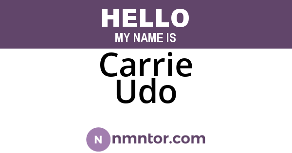 Carrie Udo