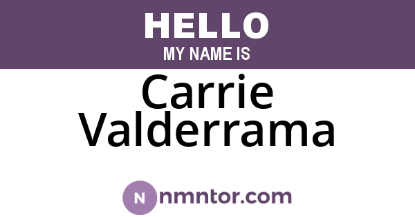 Carrie Valderrama
