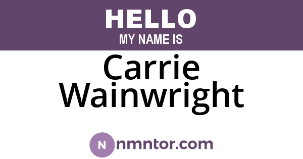 Carrie Wainwright
