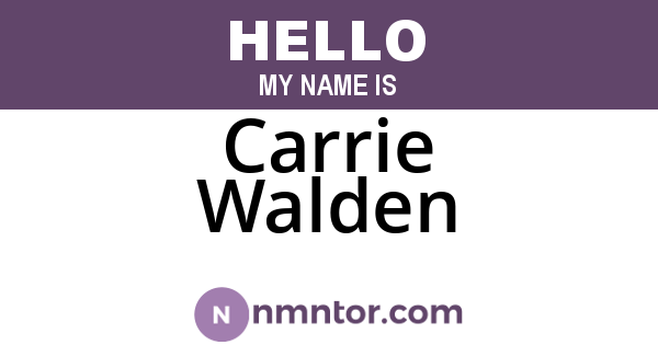 Carrie Walden