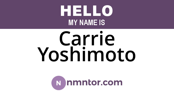 Carrie Yoshimoto