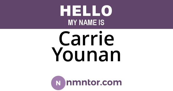 Carrie Younan