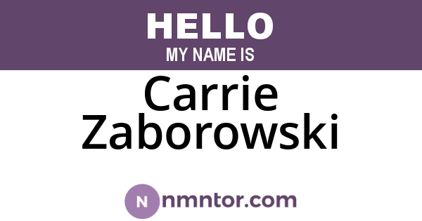 Carrie Zaborowski
