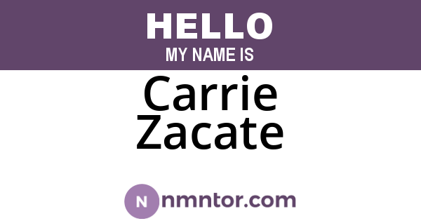 Carrie Zacate
