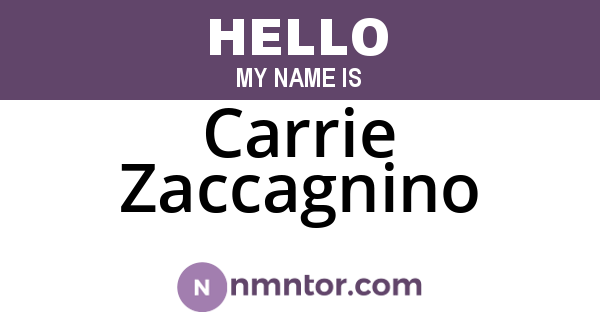 Carrie Zaccagnino