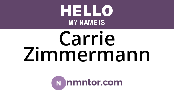 Carrie Zimmermann