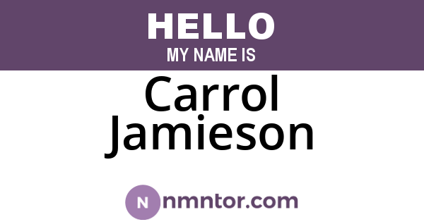 Carrol Jamieson