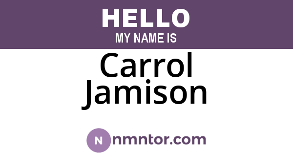 Carrol Jamison