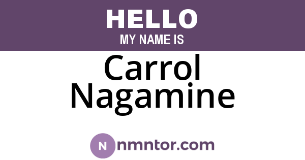 Carrol Nagamine