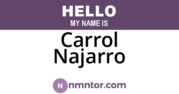 Carrol Najarro
