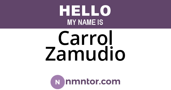 Carrol Zamudio