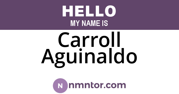Carroll Aguinaldo