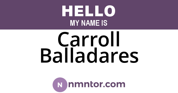 Carroll Balladares