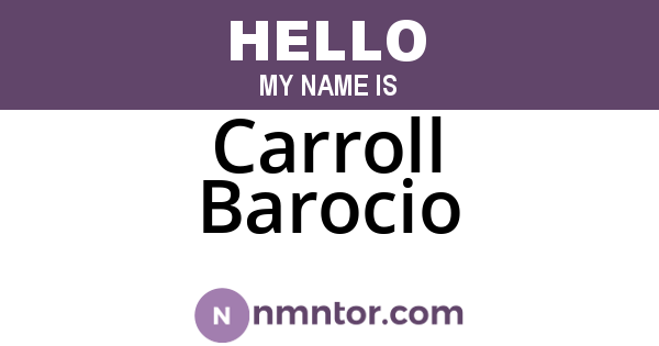 Carroll Barocio