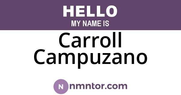Carroll Campuzano