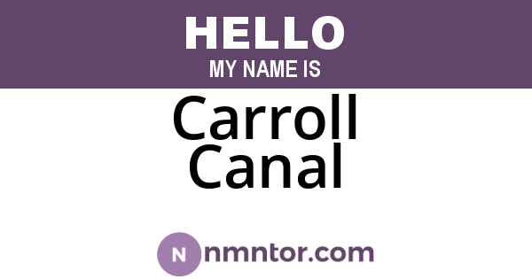 Carroll Canal