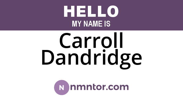 Carroll Dandridge