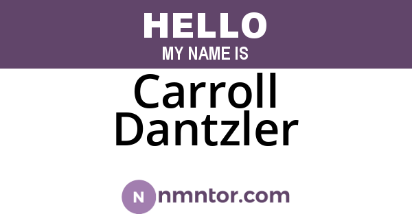 Carroll Dantzler
