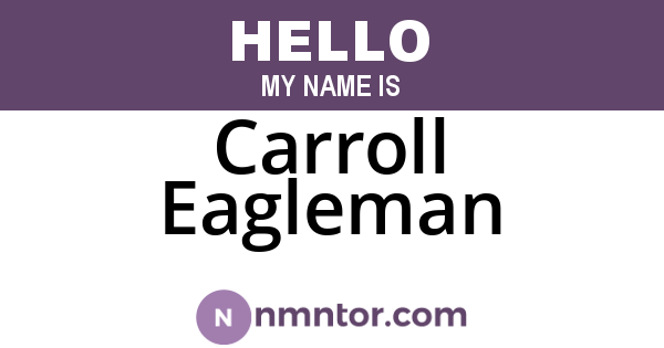 Carroll Eagleman