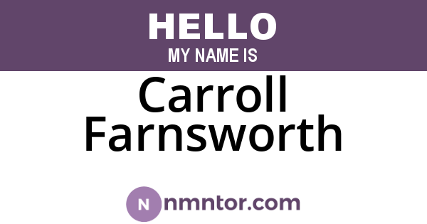 Carroll Farnsworth