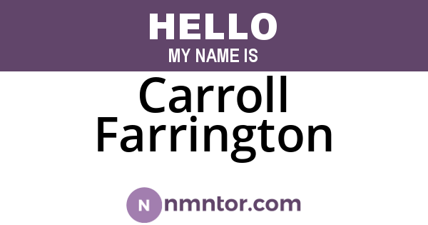 Carroll Farrington