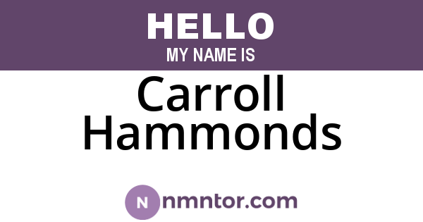 Carroll Hammonds