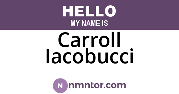 Carroll Iacobucci