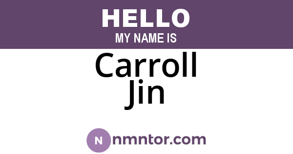 Carroll Jin