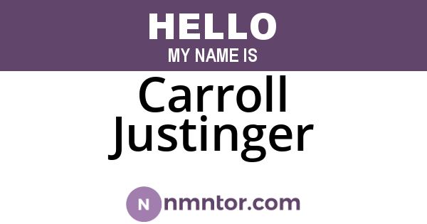 Carroll Justinger