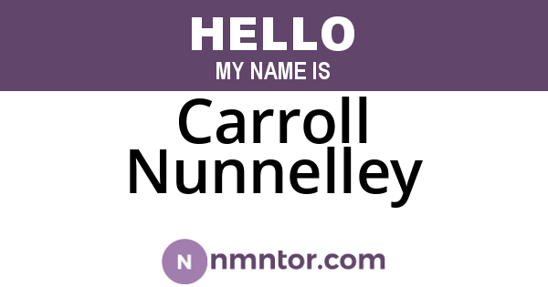 Carroll Nunnelley