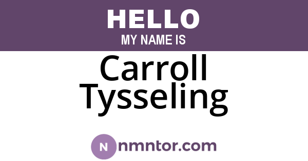 Carroll Tysseling
