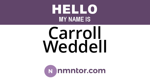 Carroll Weddell