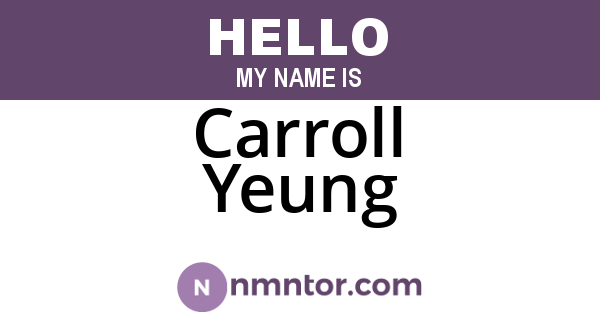 Carroll Yeung