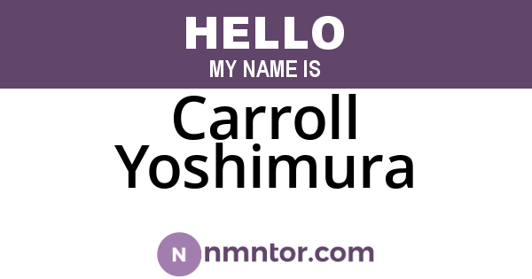 Carroll Yoshimura