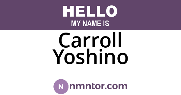 Carroll Yoshino