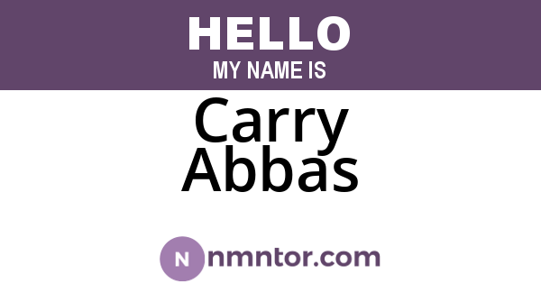 Carry Abbas