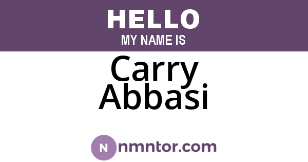 Carry Abbasi