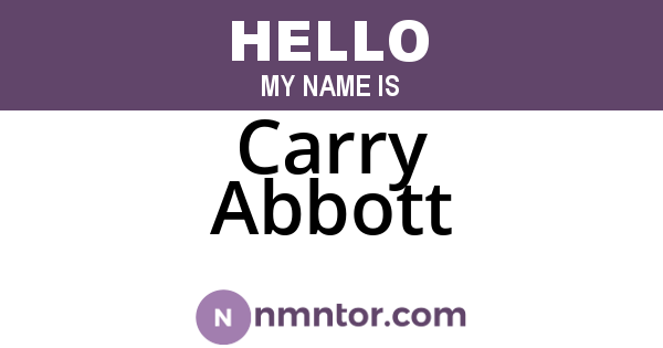 Carry Abbott