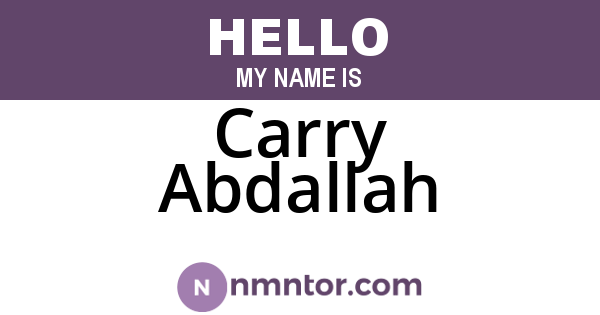 Carry Abdallah