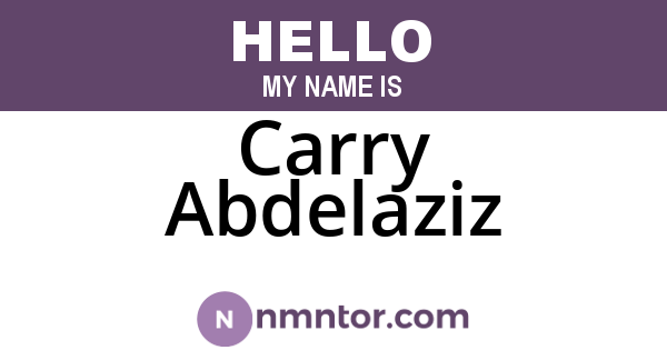 Carry Abdelaziz