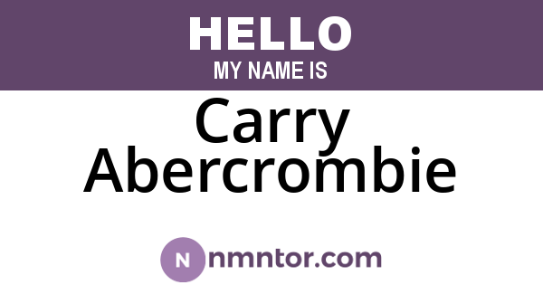 Carry Abercrombie