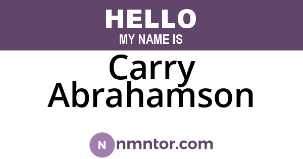 Carry Abrahamson