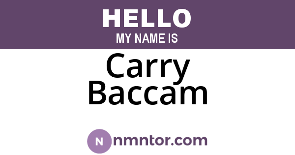 Carry Baccam