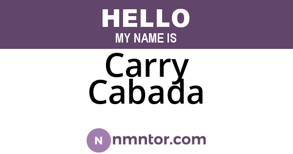Carry Cabada