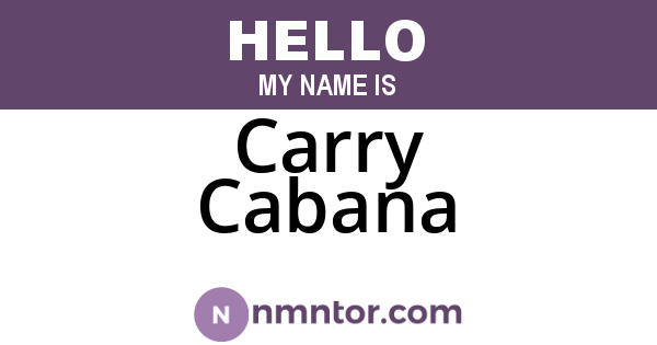 Carry Cabana